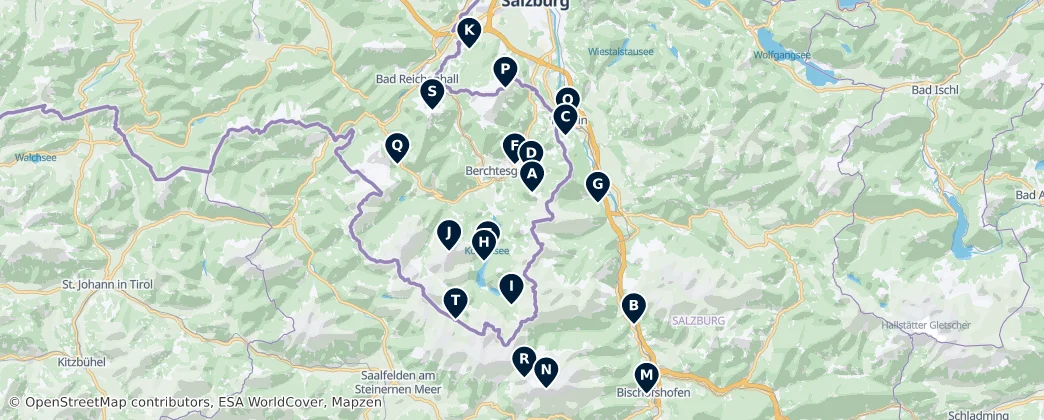 Map of Alpi di Berchtesgaden