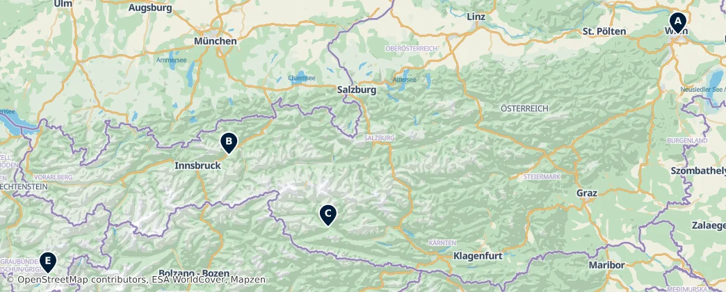 Map of Alpi