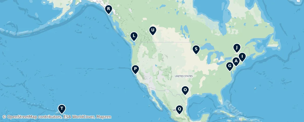 Map of America settentrionale