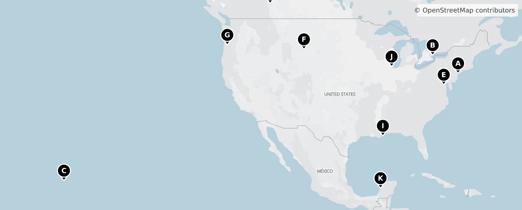 Map of America settentrionale