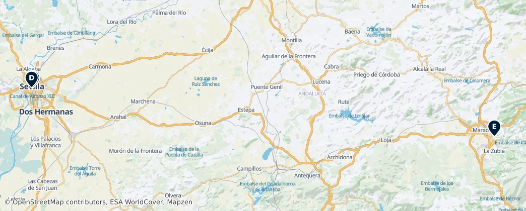 Map of Andalusia