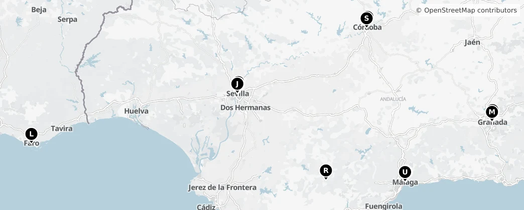 Map of Andalusia