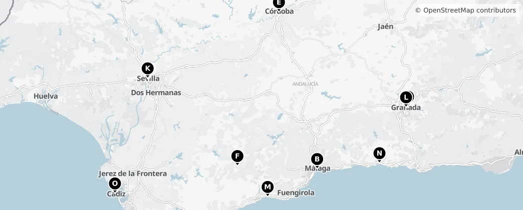 Map of Andalusia