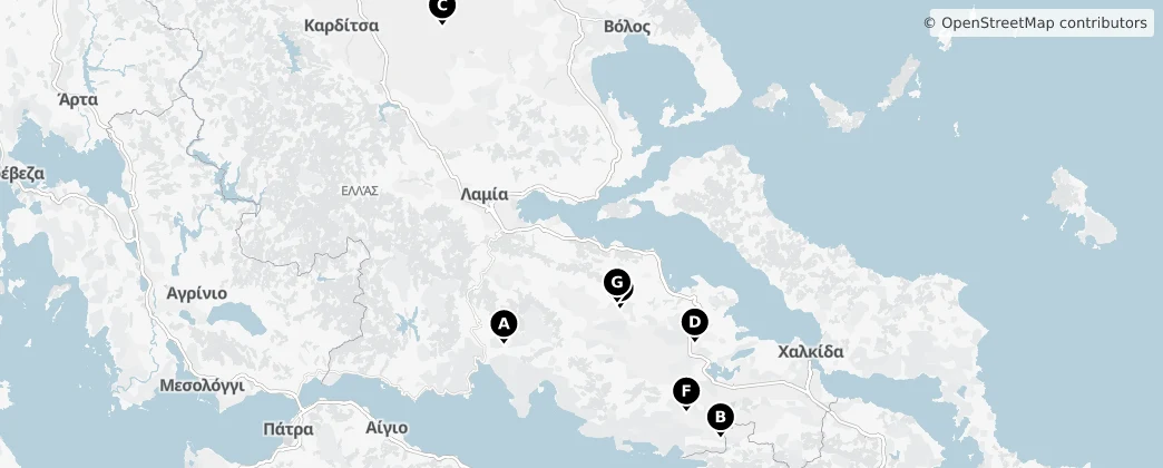 Map of Decentralized Administration of Thessaly and Central Greece