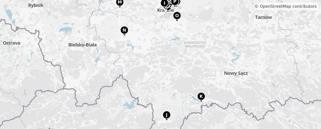 Map of Arcidiocesi di Cracovia