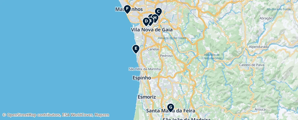 Map of Metropolitan Area of Porto