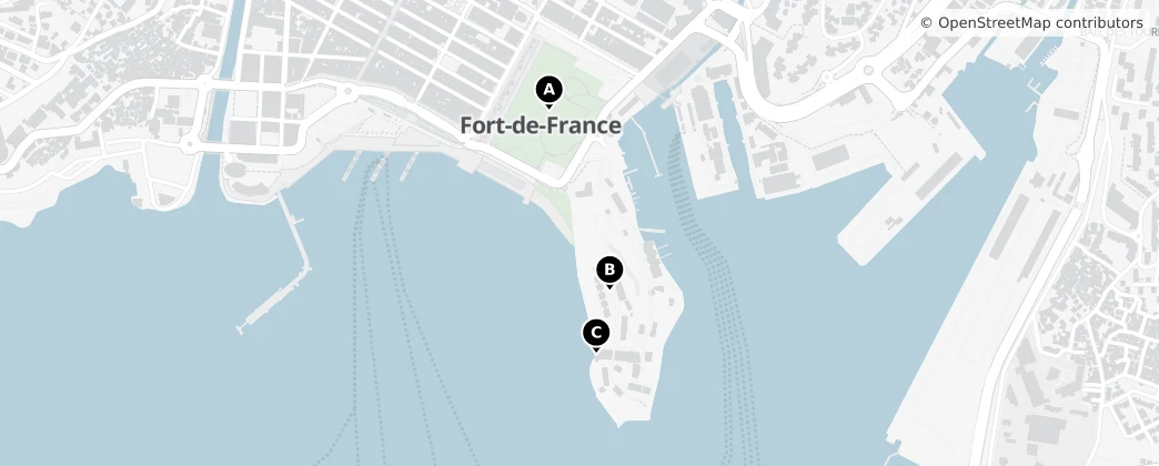 Map of Arrondissement di Fort-de-France