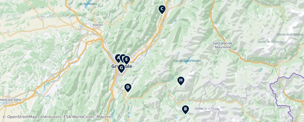 Map of Grenoble