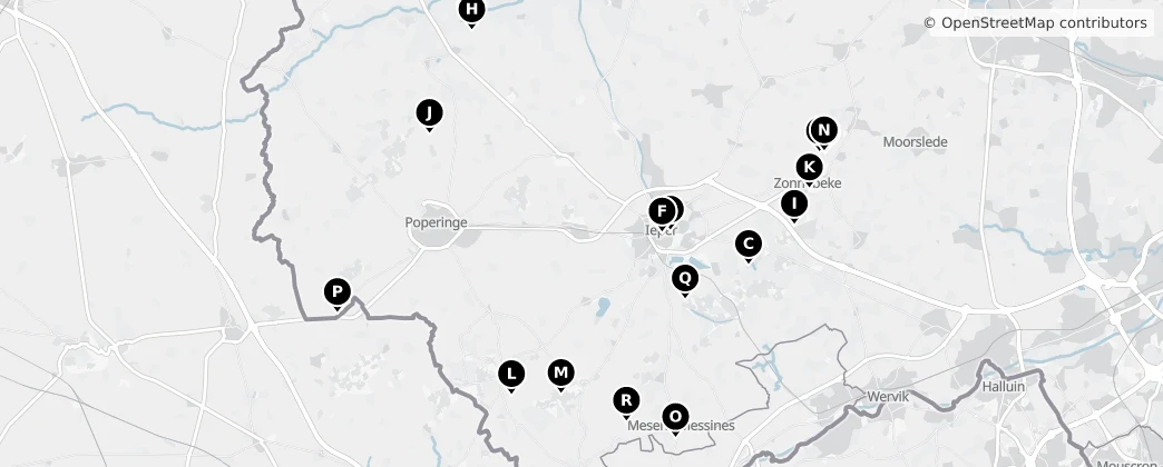 Map of Arrondissement di Ypres