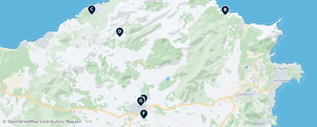 Map of Artà