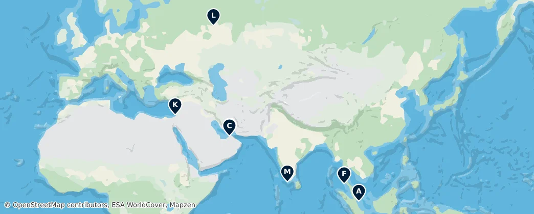 Map of Asia