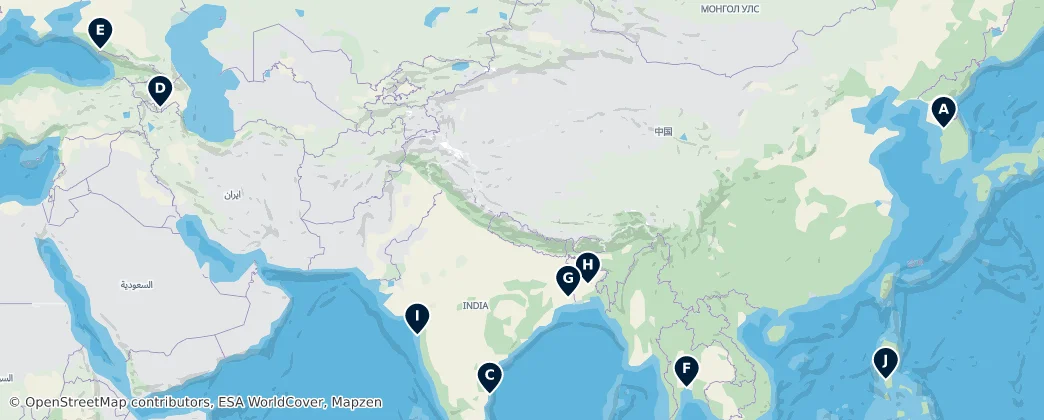Map of Asia