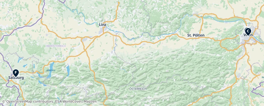 Map of Austria
