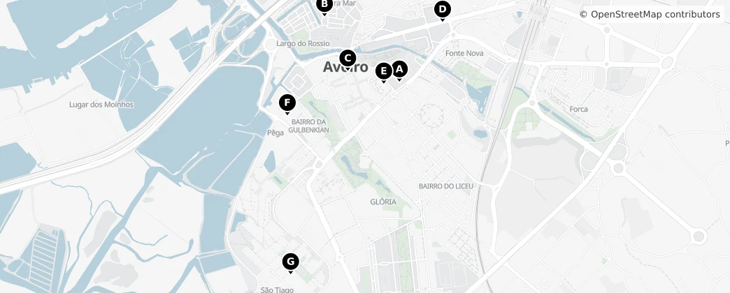 Map of Aveiro