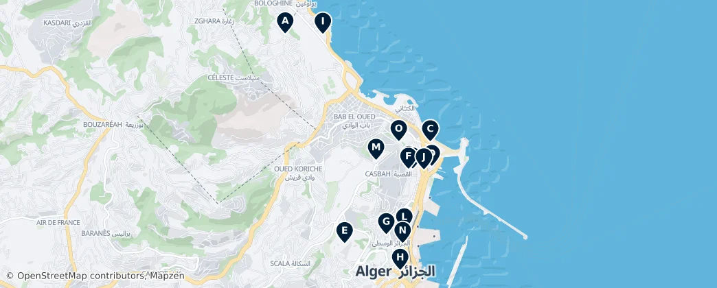 Map of Bab El Oued