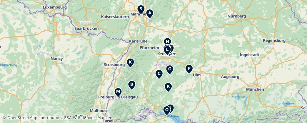Map of Baden-Württemberg