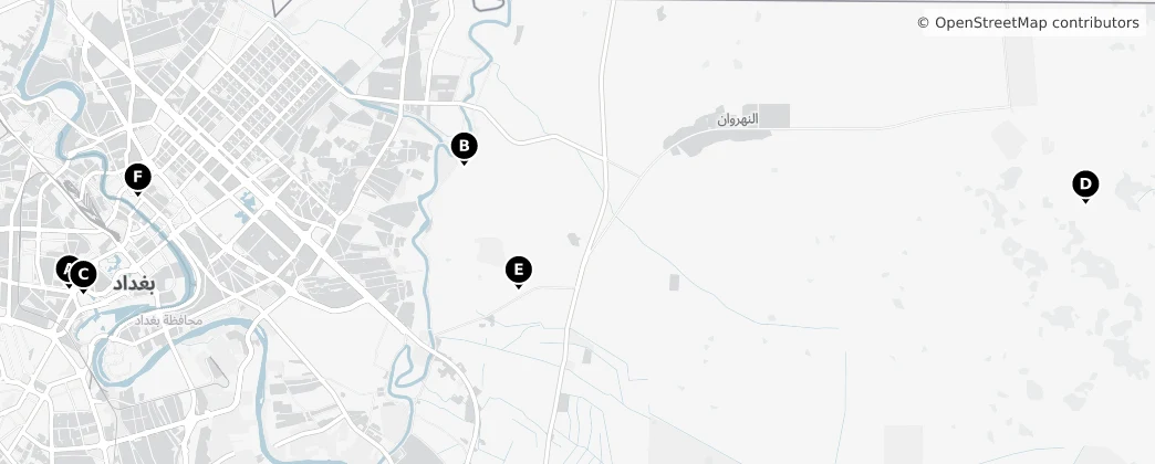 Map of Governatorato di Baghdad