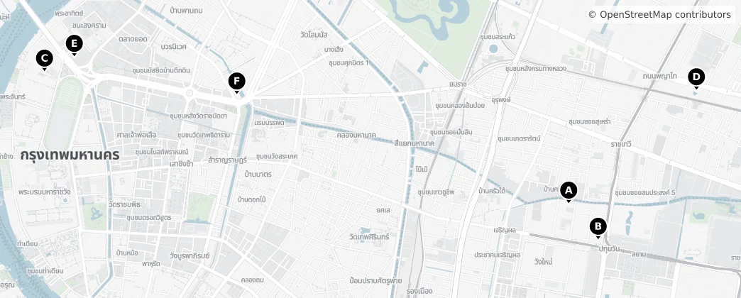 Map of Bangkok