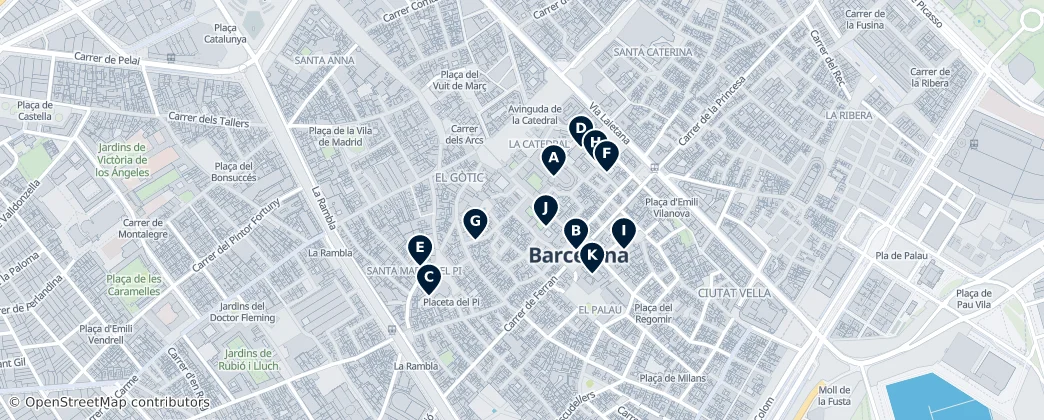 Map of Barri Gòtic