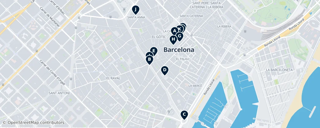 Map of Barri Gòtic