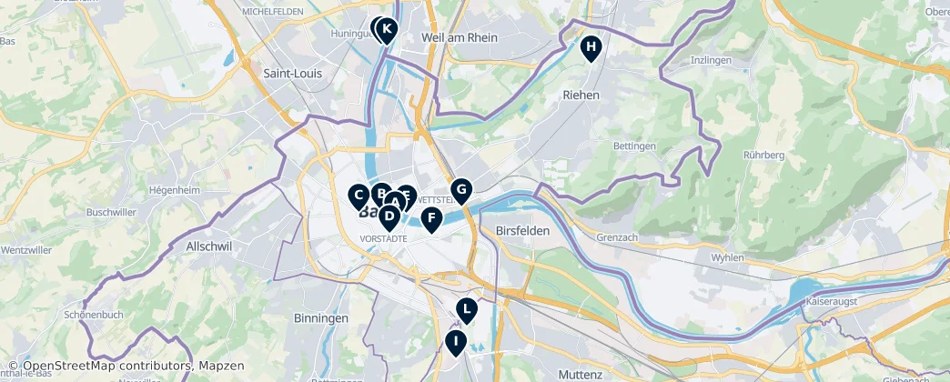 Map of Basilea