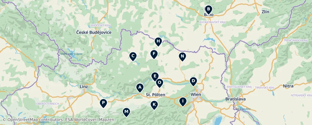 Map of Bassa Austria