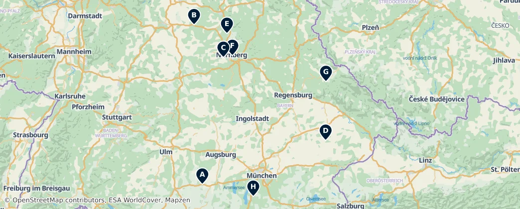 Map of Baviera
