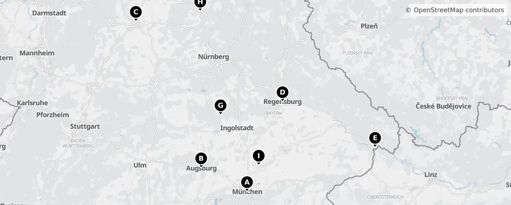 Map of Baviera