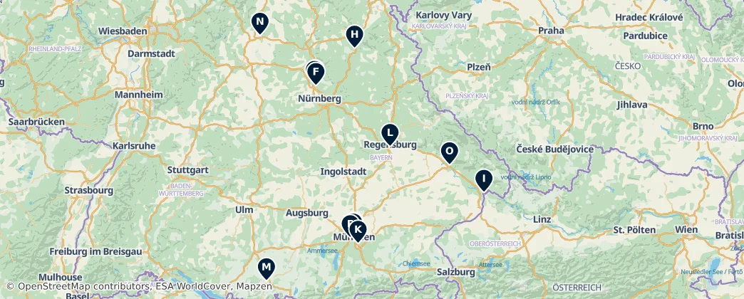 Map of Baviera