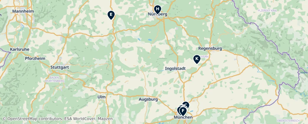 Map of Baviera
