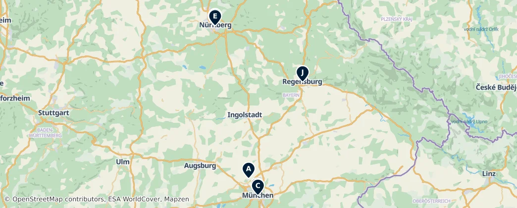 Map of Baviera