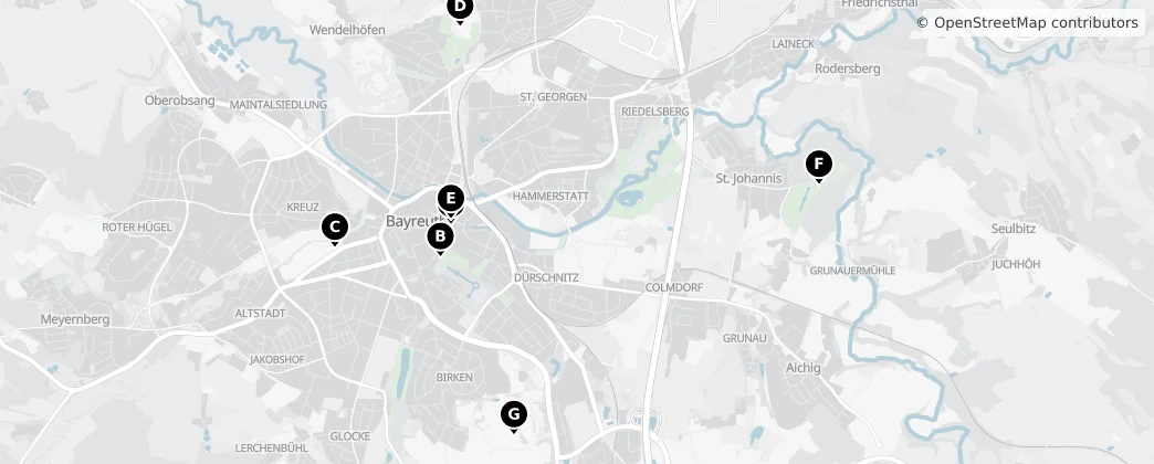 Map of Bayreuth