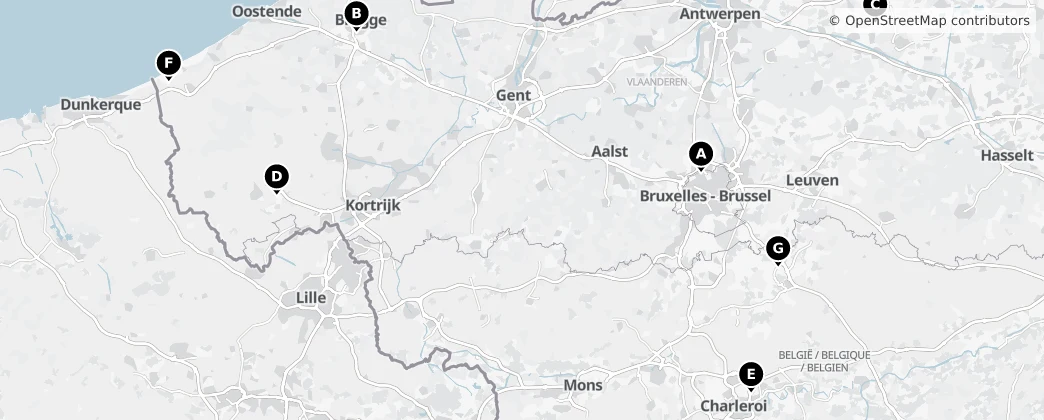 Map of Belgio