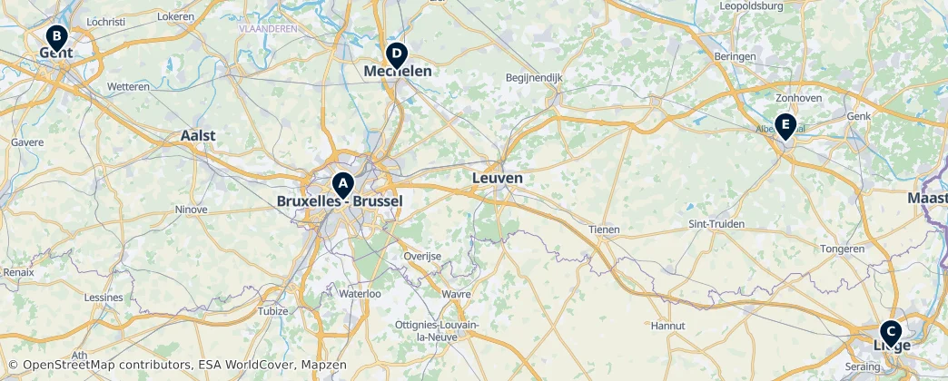 Map of Belgio