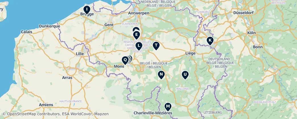 Map of Belgio
