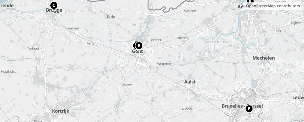 Map of Belgio