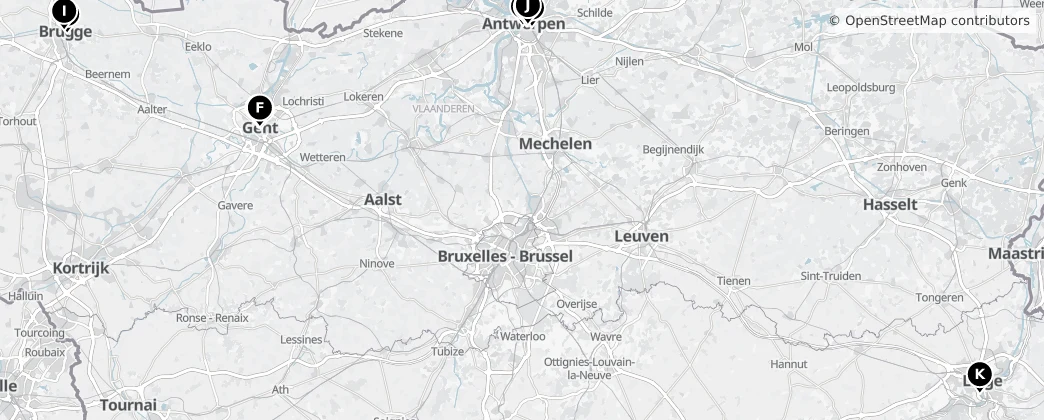 Map of Belgio