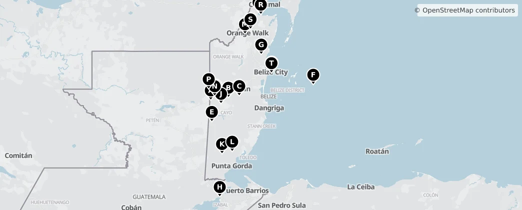 Map of Belize