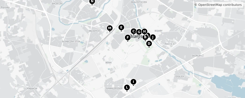 Map of Białystok