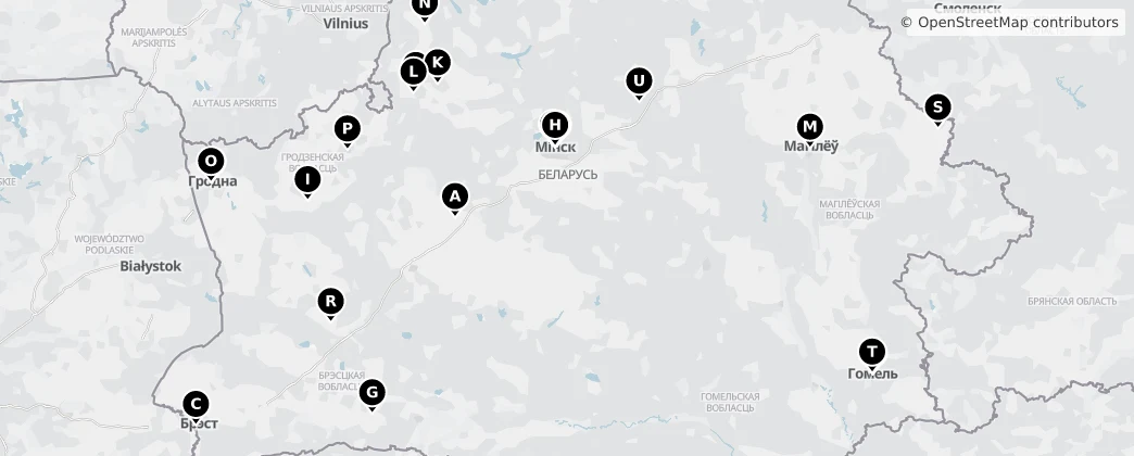Map of Bielorussia