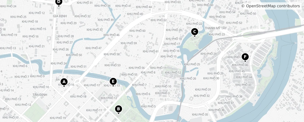 Map of Binh Thanh District