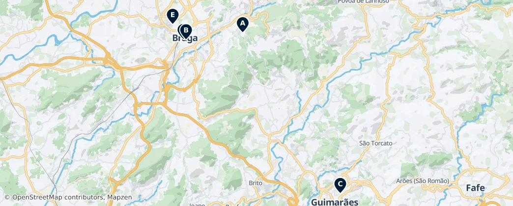 Map of Braga