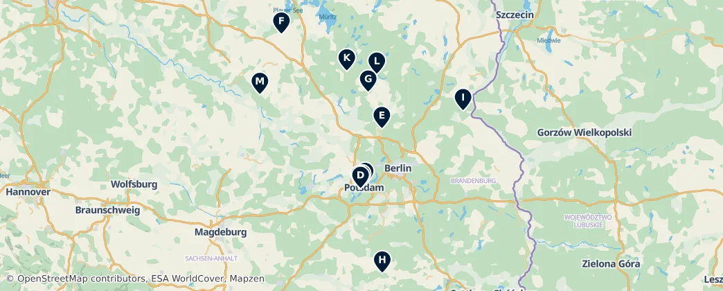 Map of Brandeburgo