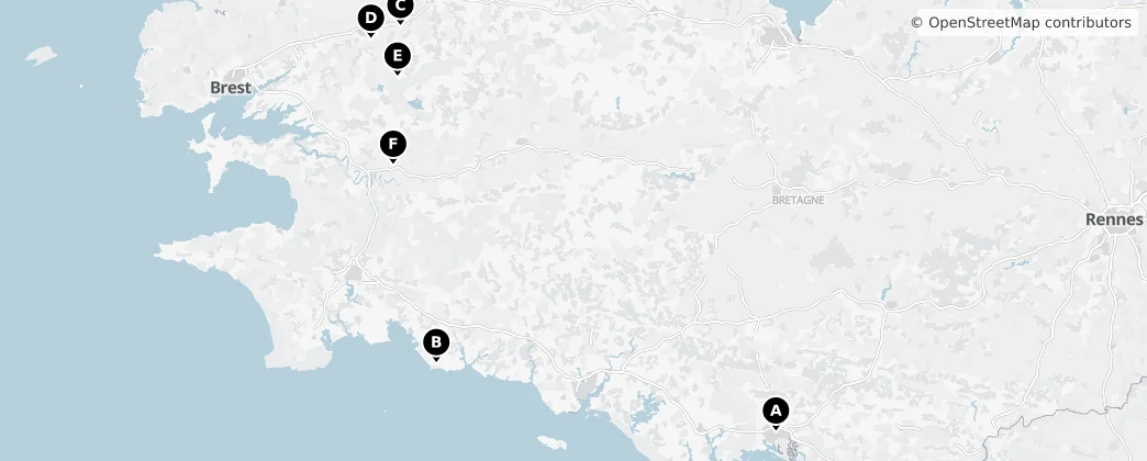 Map of Bretagne