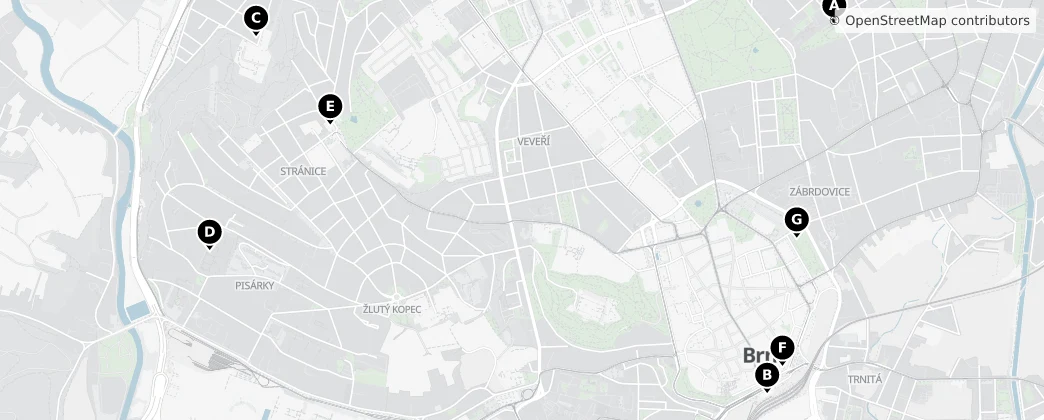 Map of Brno