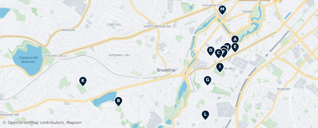 Map of Brookline