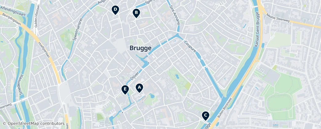 Map of Arrondissement di Bruges