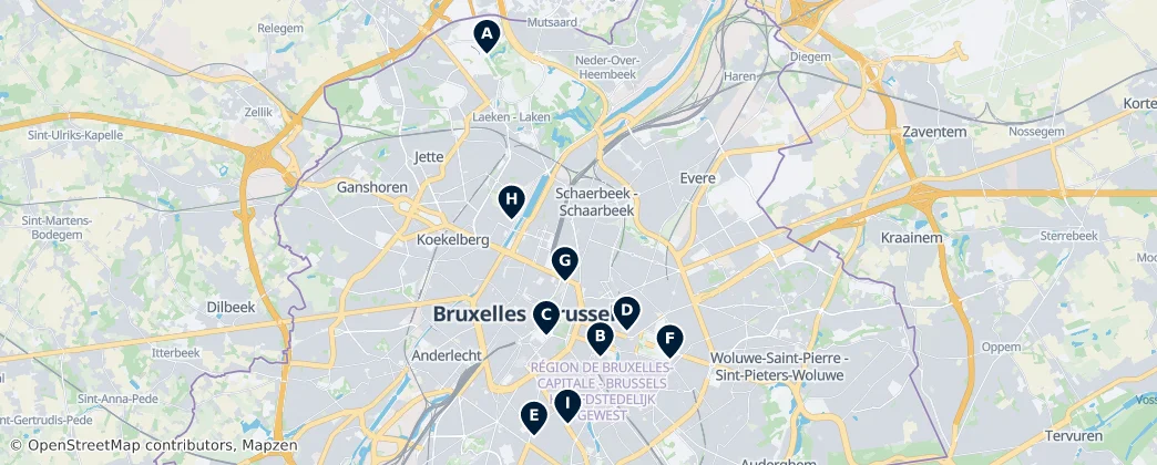 Map of Bruxelles
