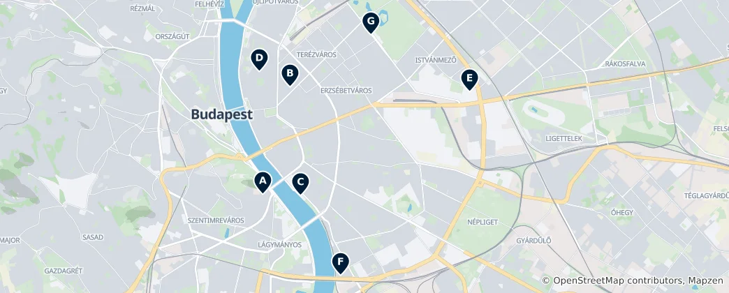 Map of Budapest