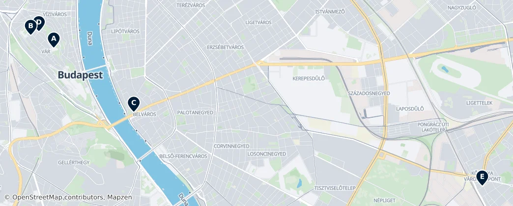 Map of Budapest